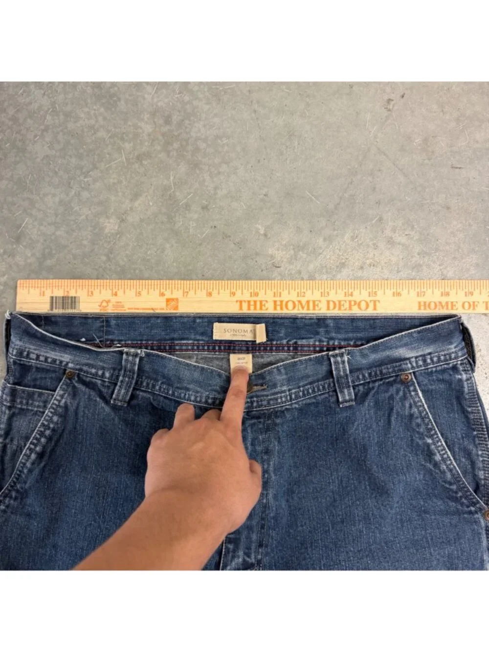 Vintage Y2K Sonoma Wide Leg Carpenter Jeans Size 38